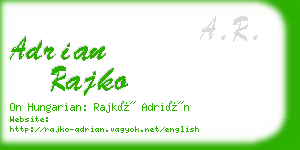 adrian rajko business card